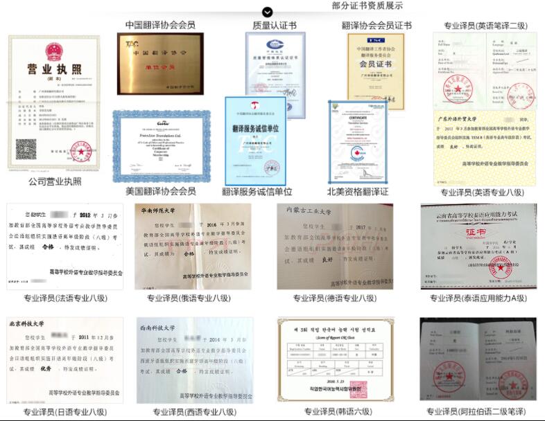 深圳翻译公司资质展示图片 深圳翻译公司资质展示图片